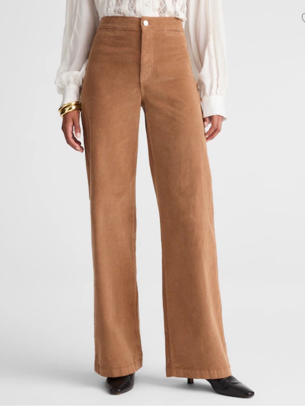 MADEWELL Women’s The Wide-Leg Pant Corduroy Toasted Umber Brown Neutral Size 28